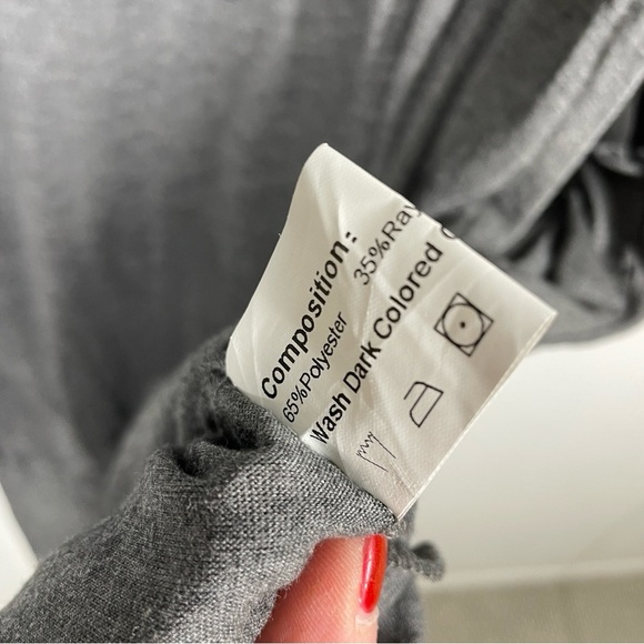 NWT Rosegal Gray Skull Graphic Long Sleeve Jersey Plus Size Tee 5X - Picture 7 of 7